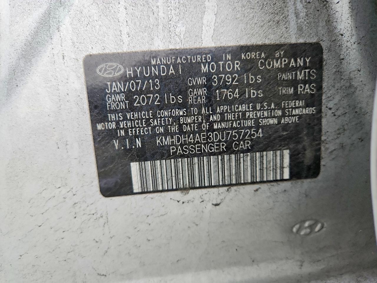 2013 Hyundai Elantra gls