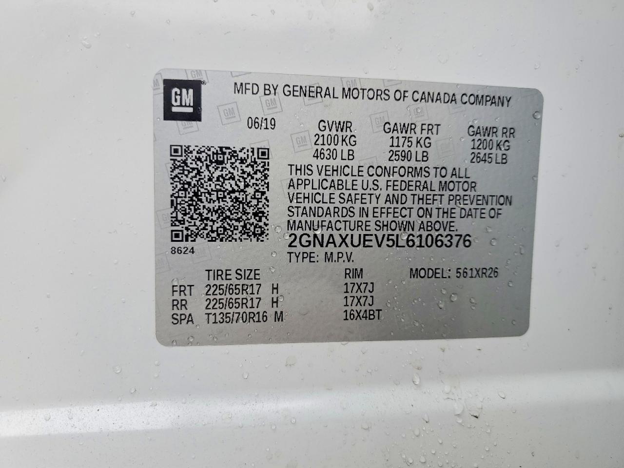 2020 Chevrolet Equinox lt