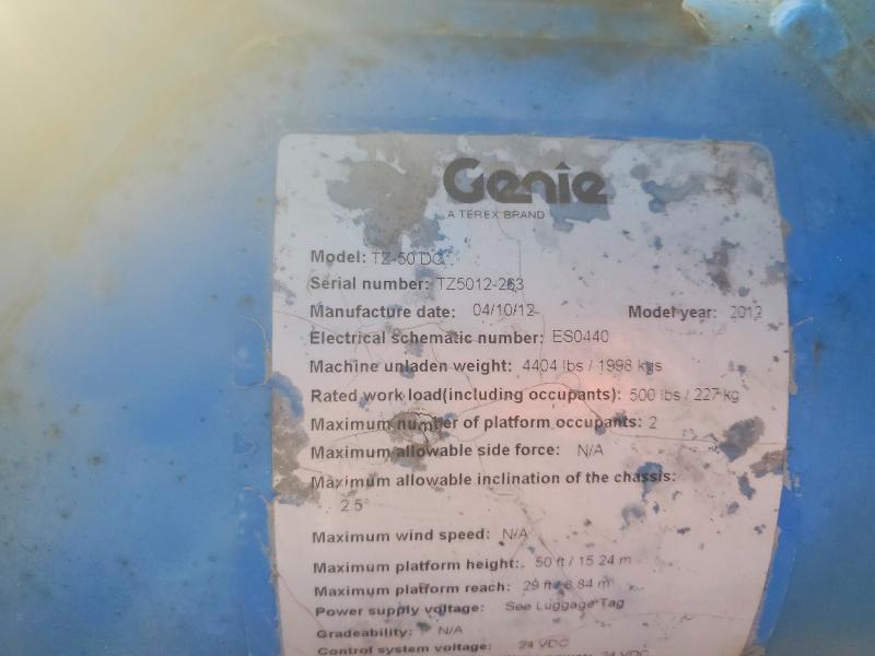 2012 Genie Tz-50 dc Boom Lift