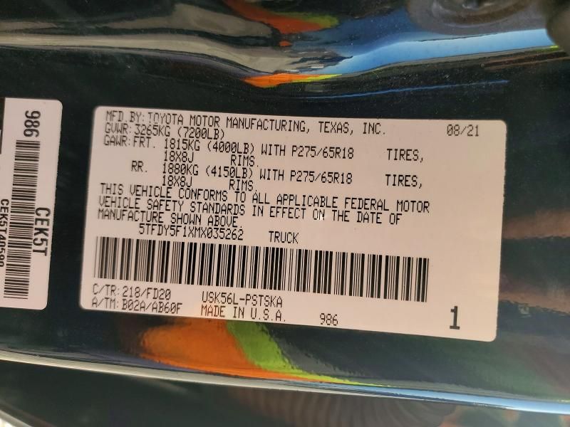 2021 Toyota Tundra Crewmax SR5