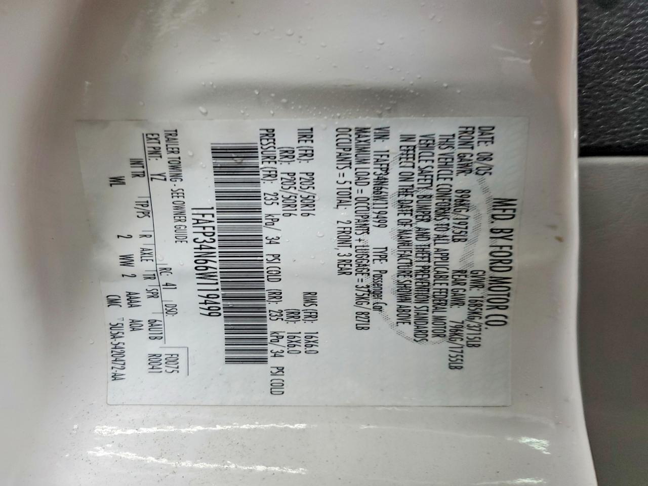 2006 Ford Focus ZX4