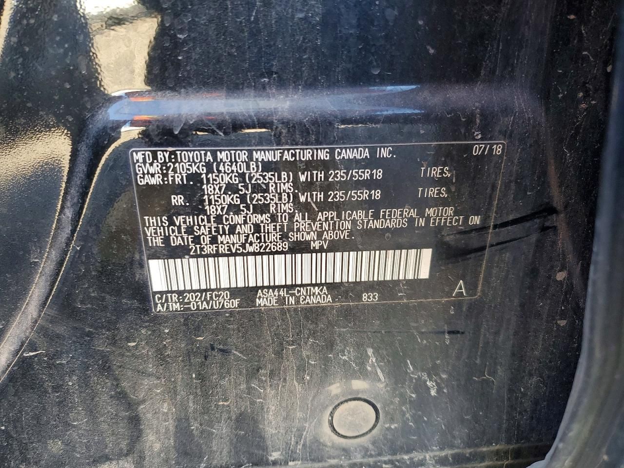 2018 Toyota Rav4 Adventure