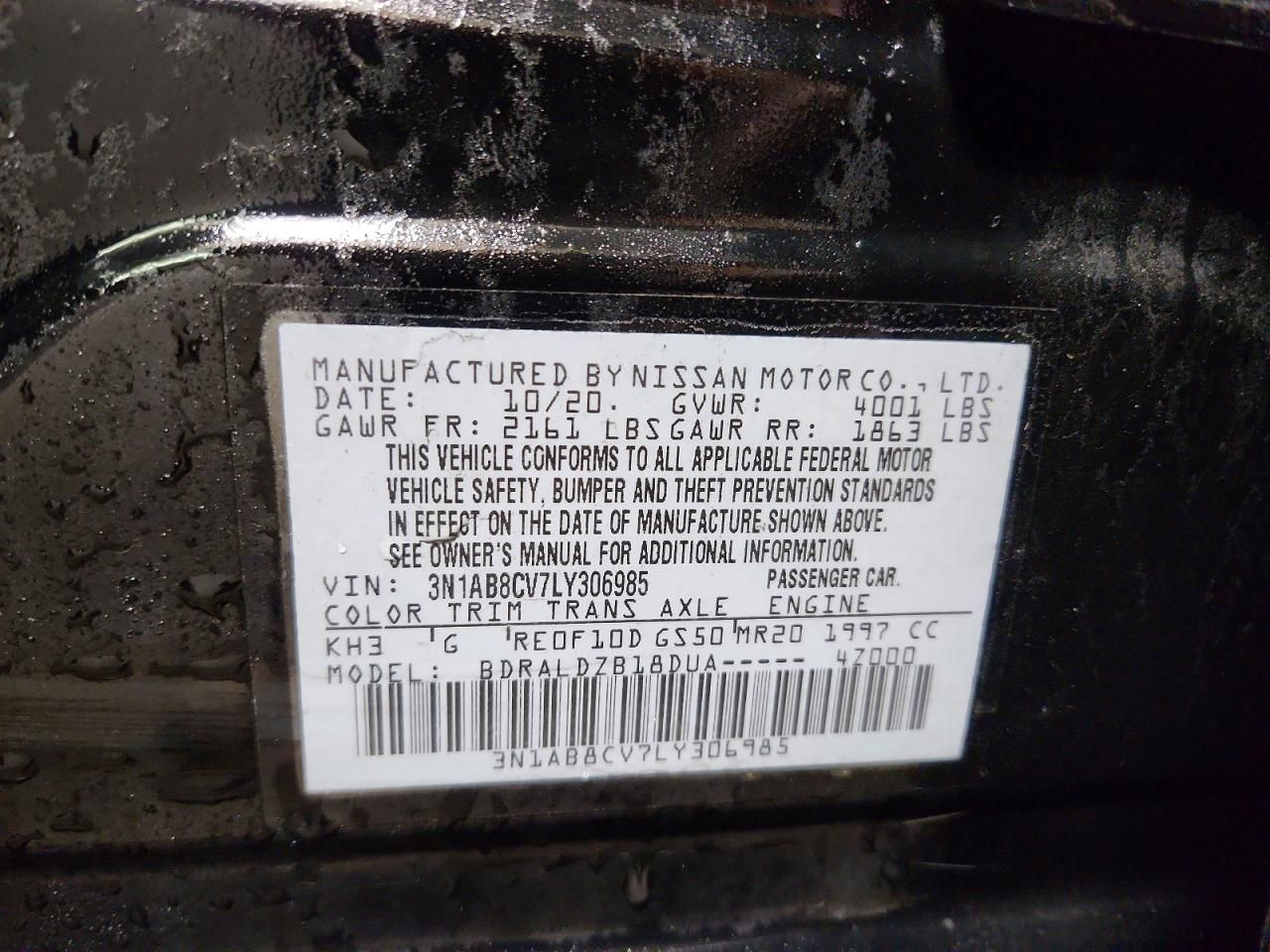 2020 Nissan Sentra sv