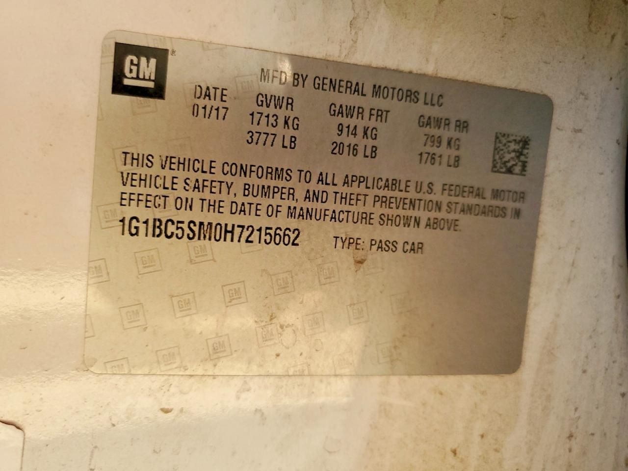 2017 Chevrolet Cruze ls