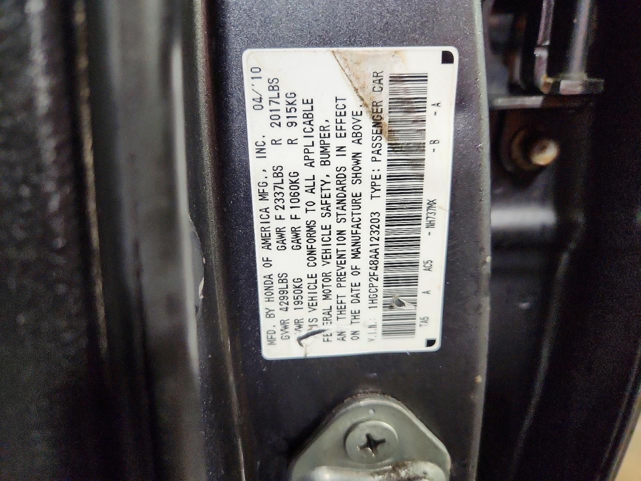 2010 Honda Accord lxp