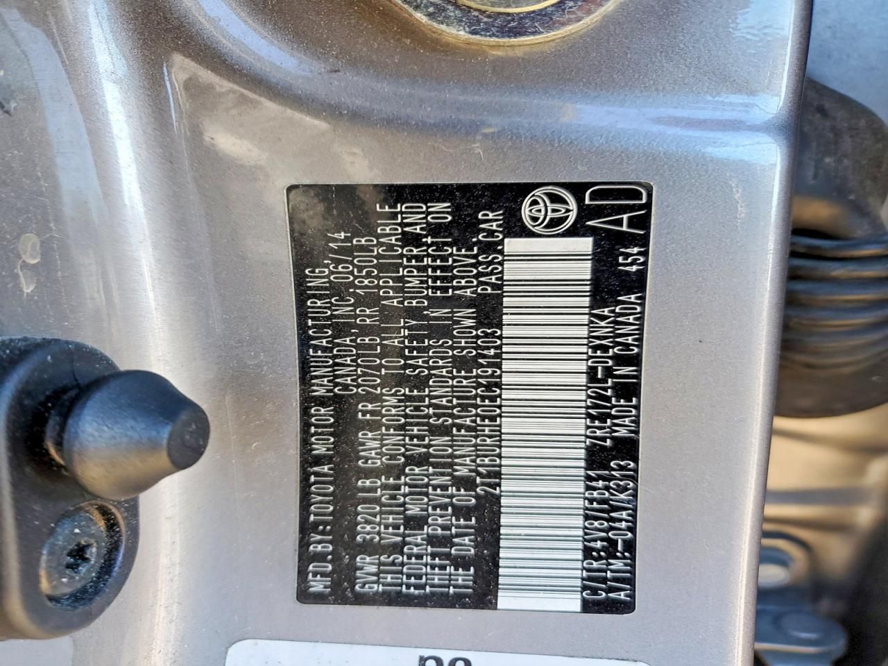 2014 Toyota Corolla l