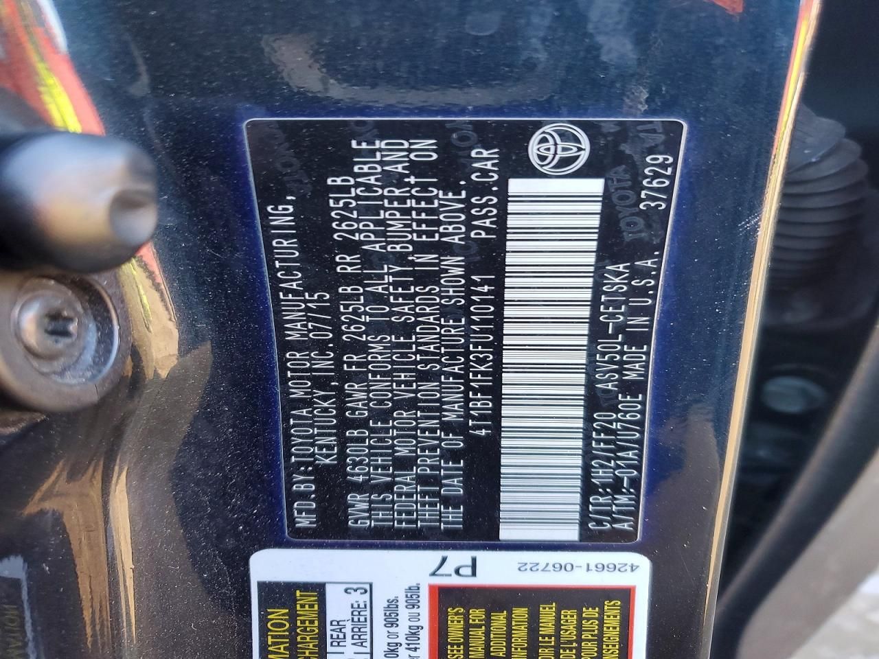 2015 Toyota Camry le