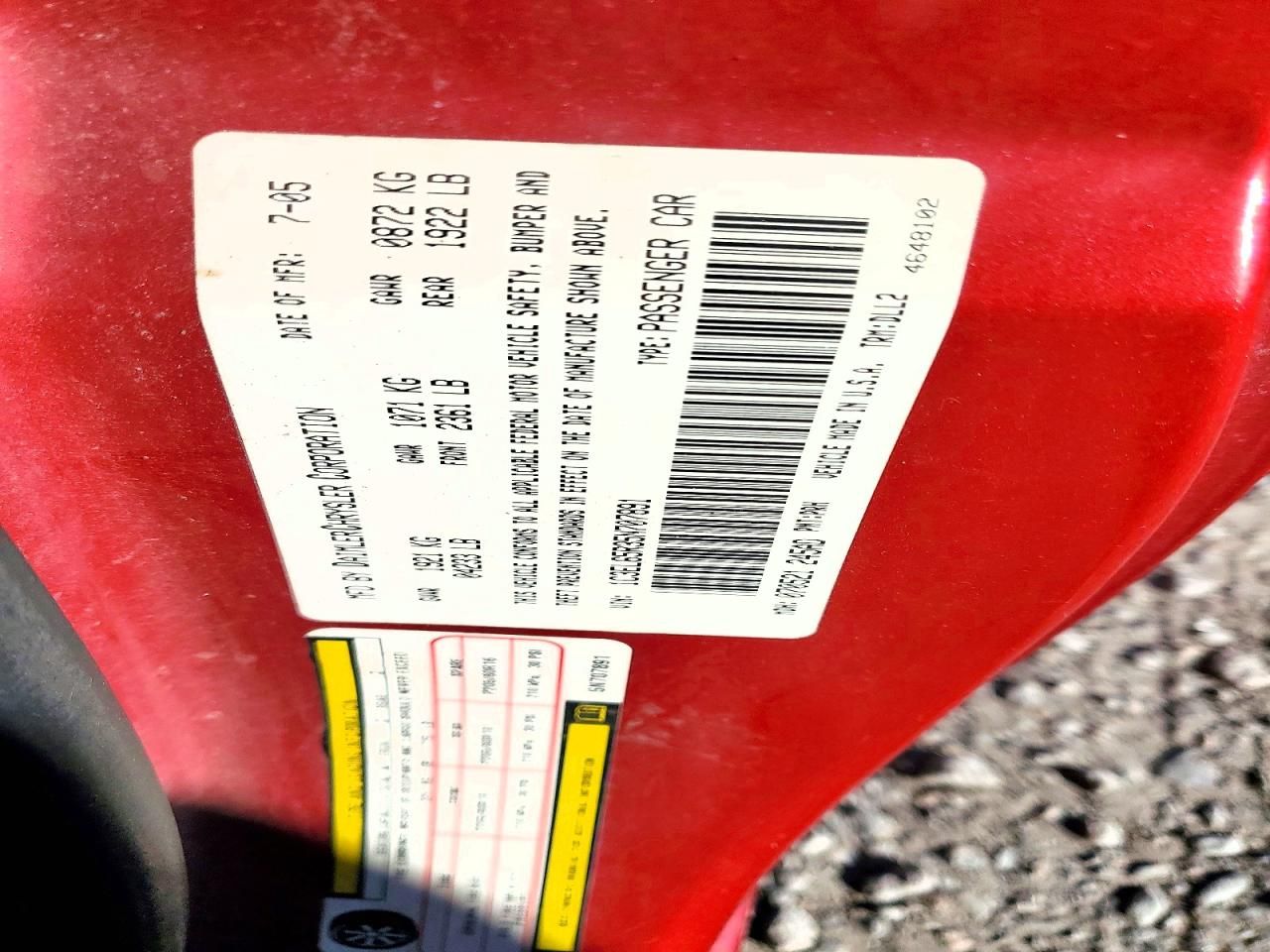 2005 Chrysler Sebring Limited