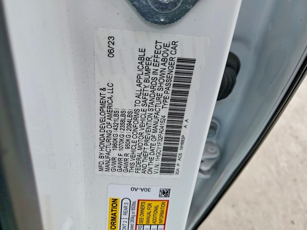 2023 Honda Accord ex