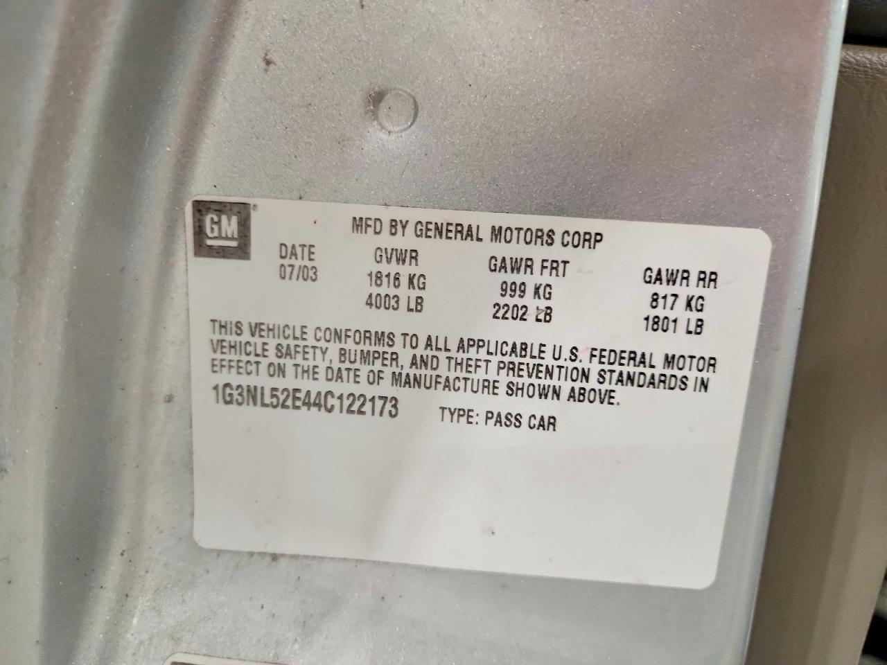 2004 Oldsmobile Alero gl