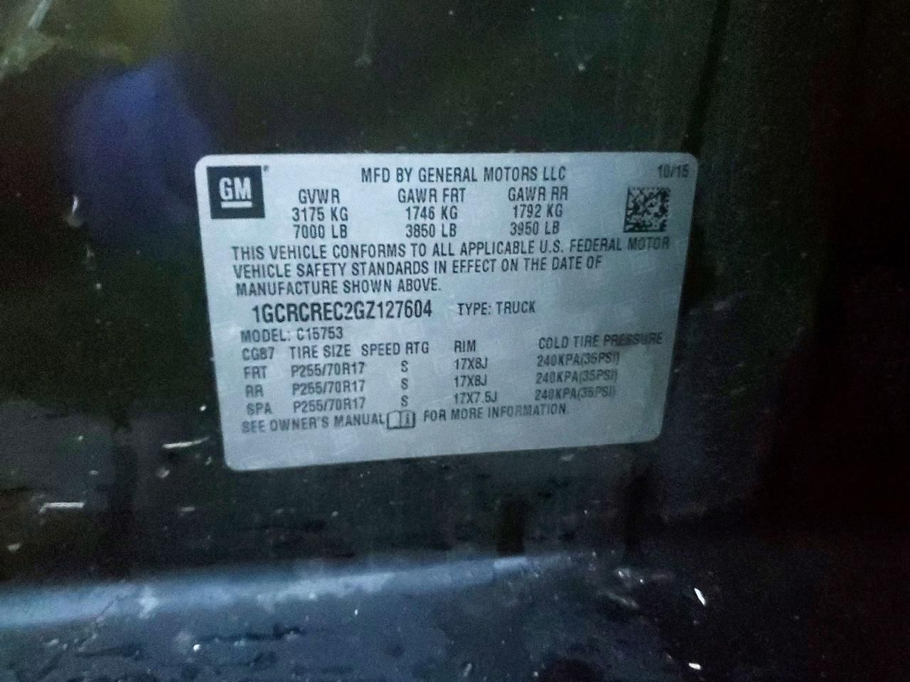 2016 Chevrolet Silverado C1500 lt