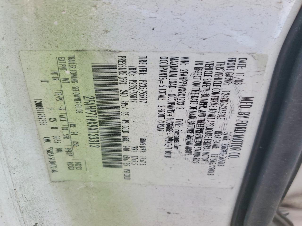 2009 Ford Crown Victoria Police Interceptor