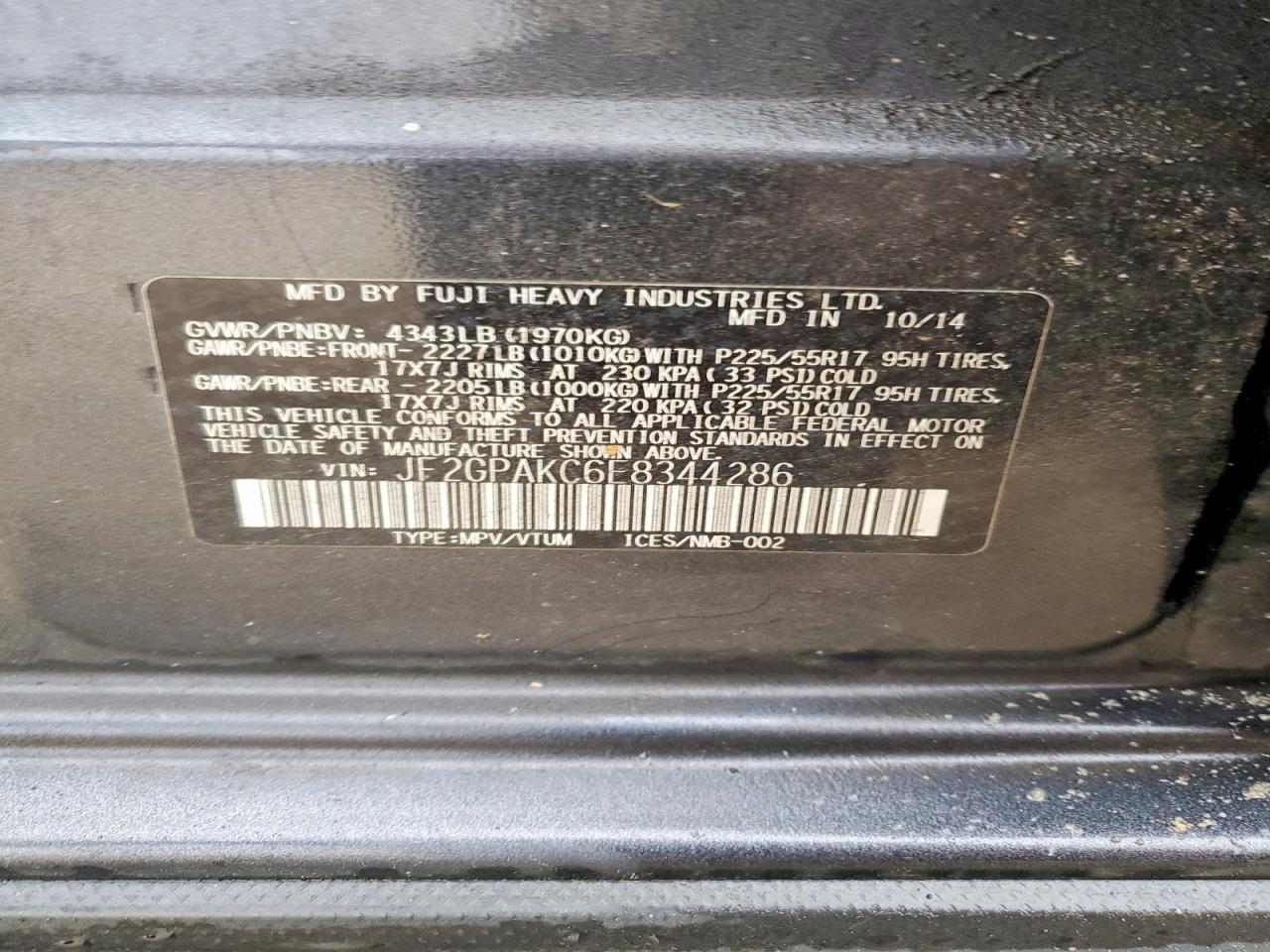 2014 Subaru Xv Crosstrek 2.0 Limited