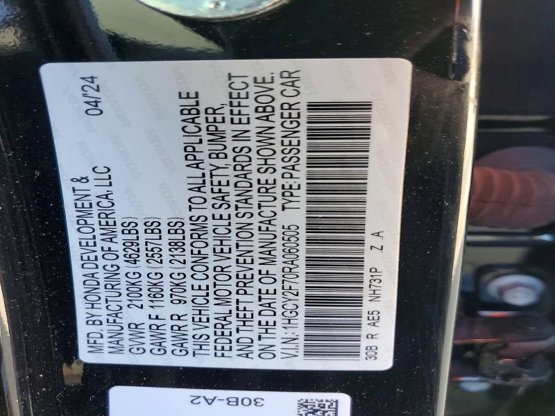 2024 Honda Accord Hybrid Sport-l
