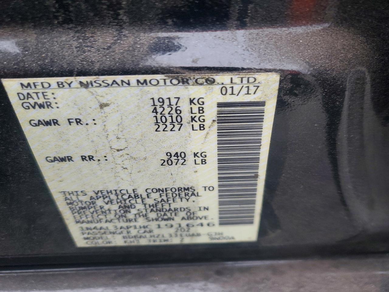 2017 Nissan Altima 2.5