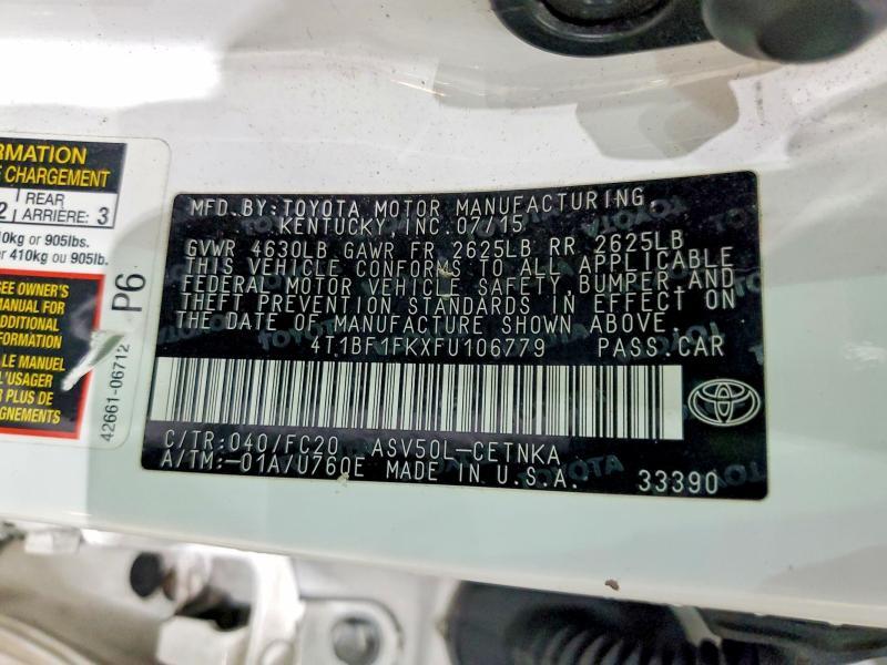 2015 Toyota Camry le