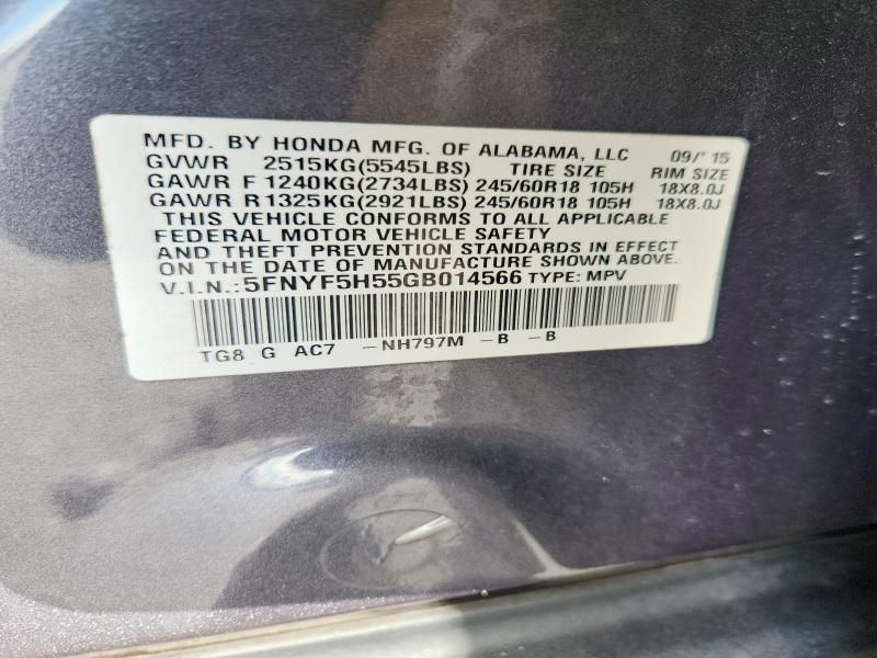 2016 Honda Pilot exl