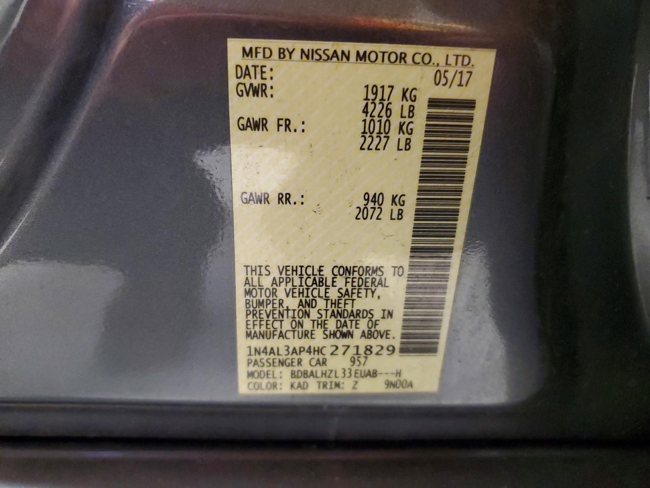 2017 Nissan Altima 2.5