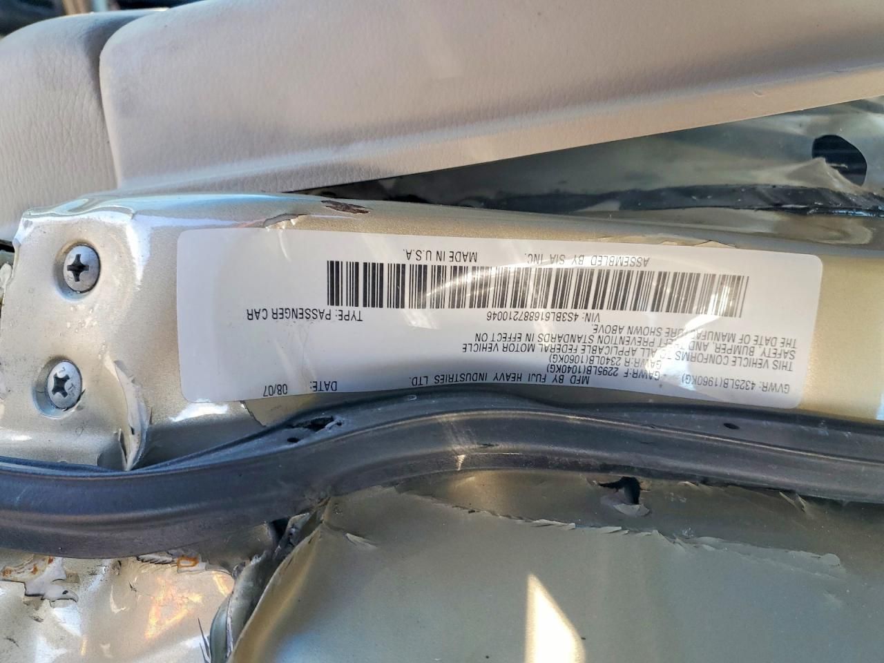 2008 Subaru Legacy 2.5i