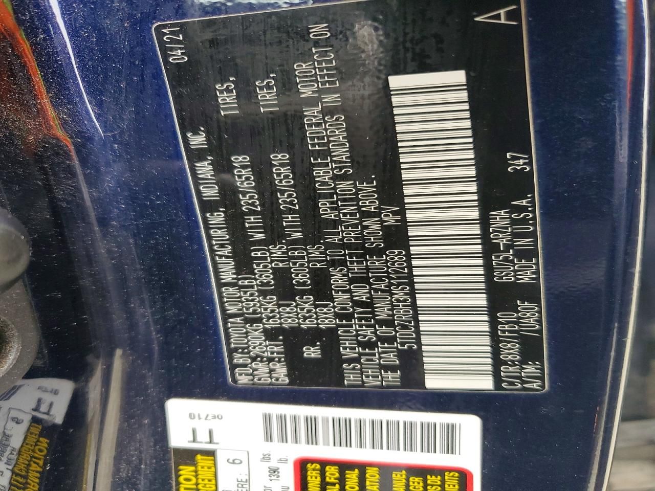 2021 Toyota Highlander l