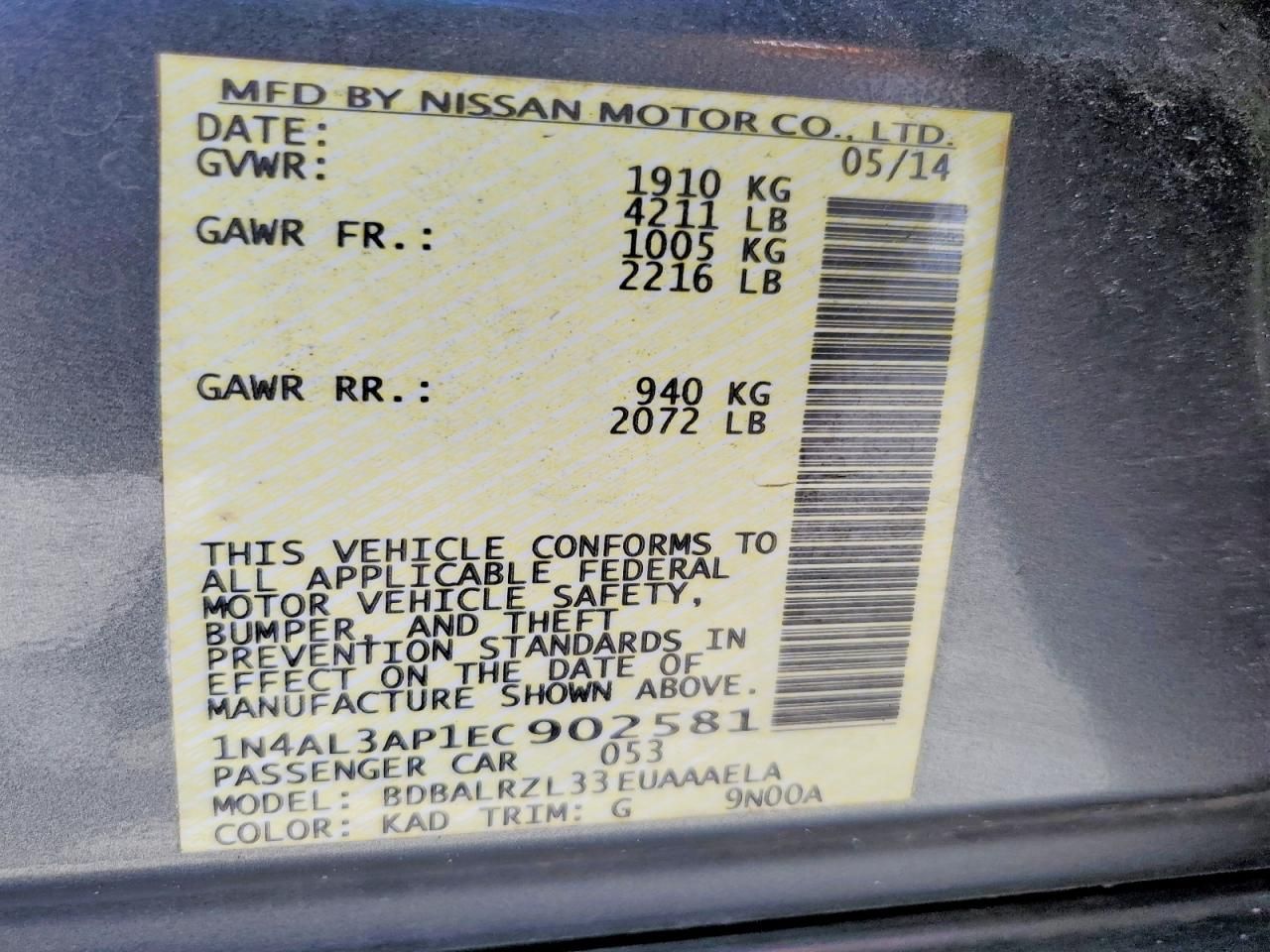 2014 Nissan Altima 2.5