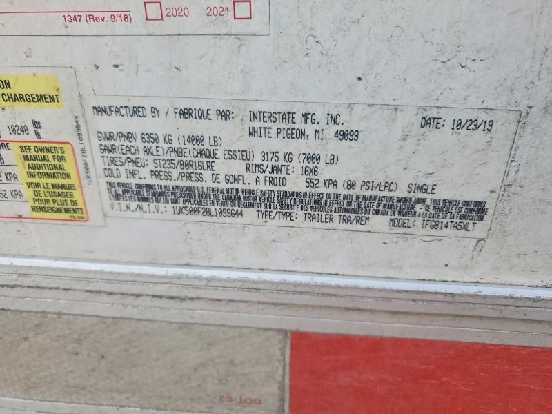 2020 Interstate IFC814TA5XLT Enclosed Cargo Trailer