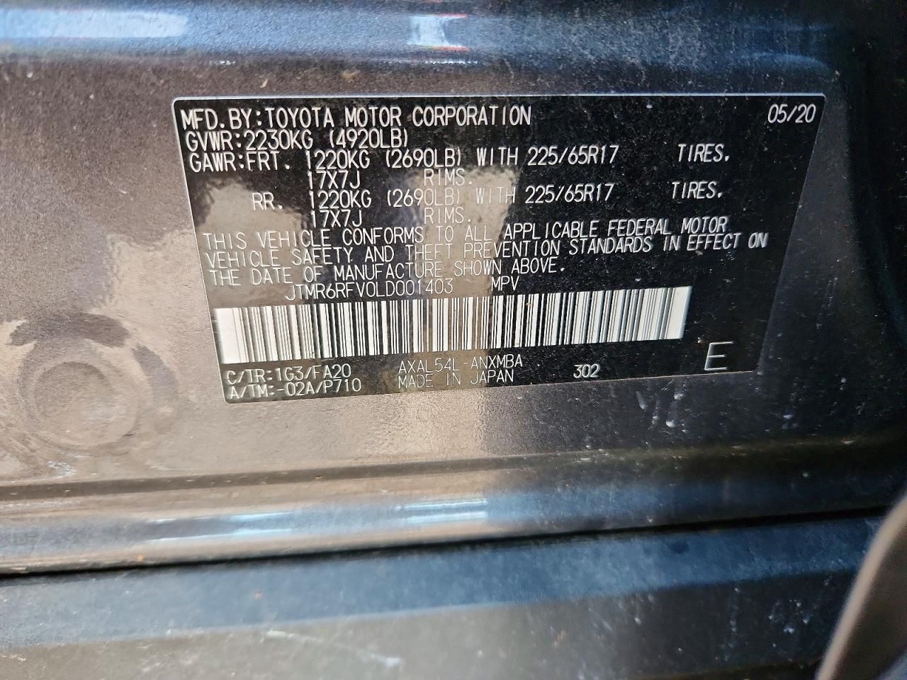 2020 Toyota Rav4 xle