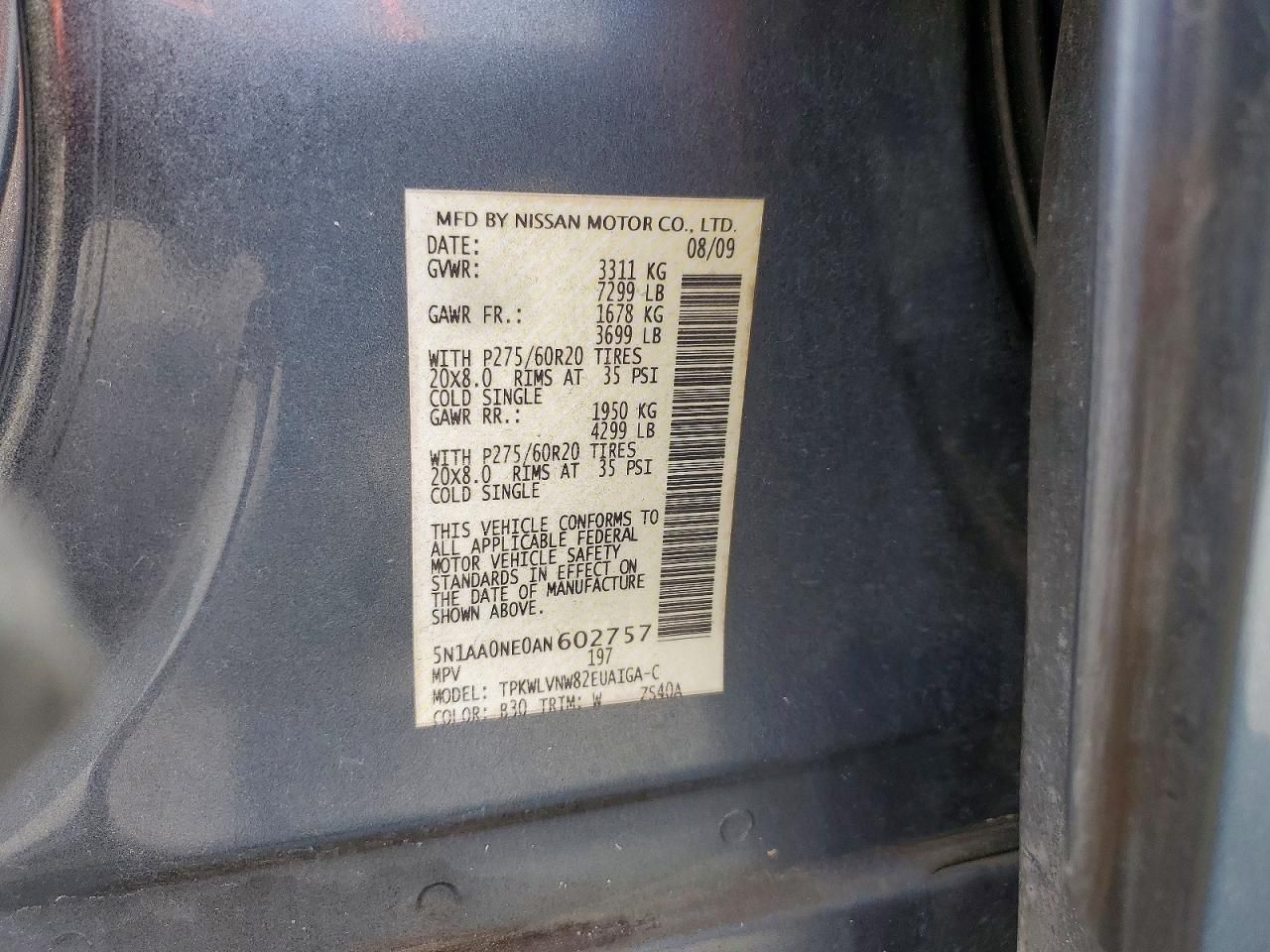 2010 Nissan Armada Platinum