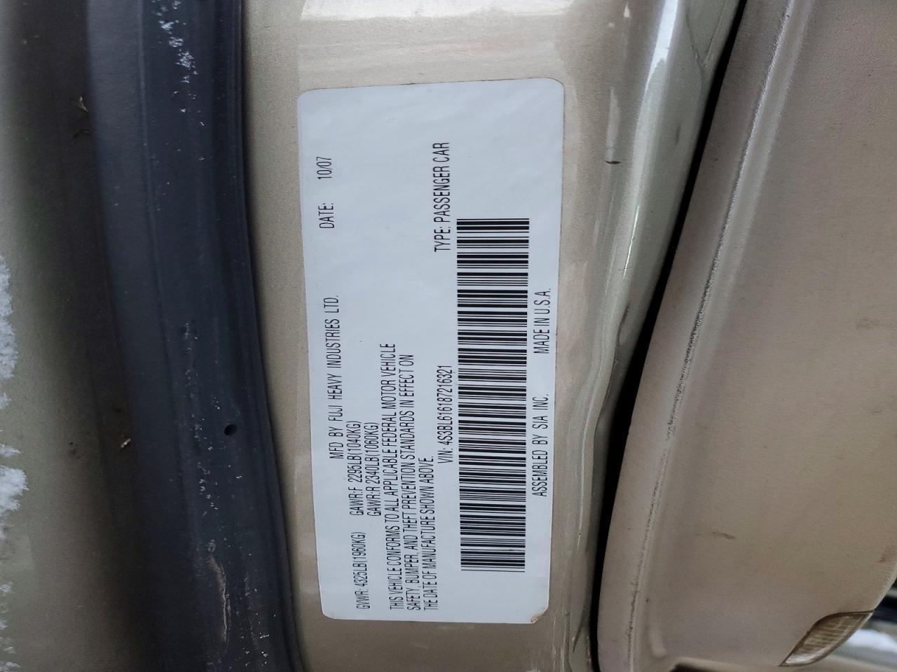 2008 Subaru Legacy 2.5i