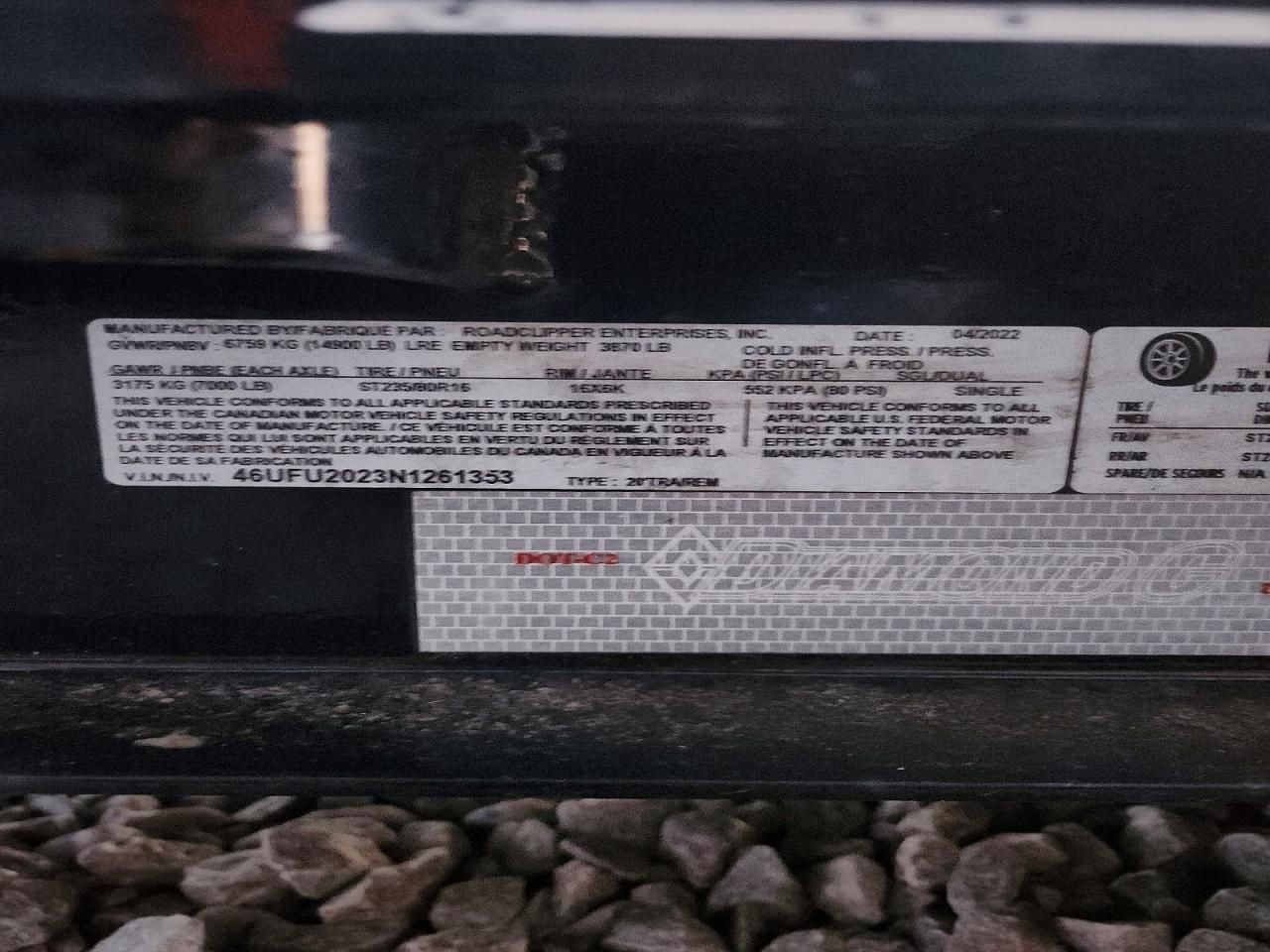 2022 Roadclipper Equipment Trailer