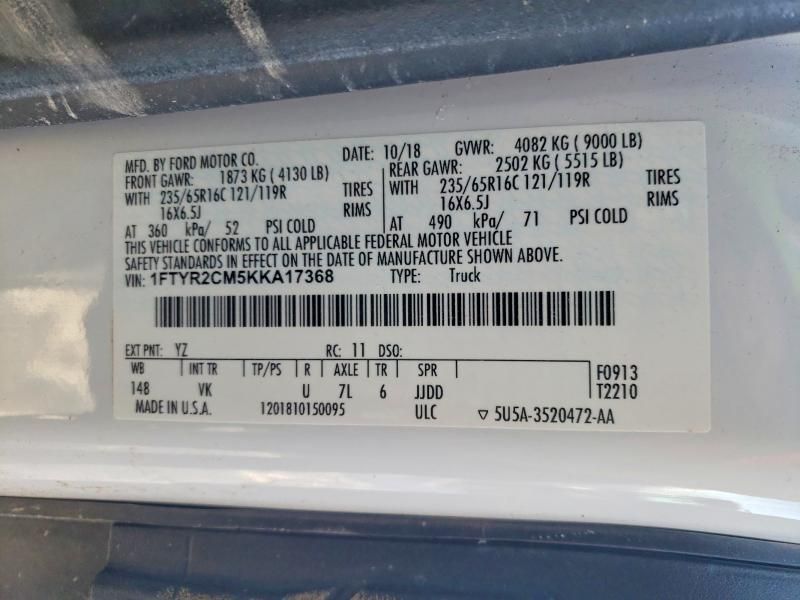 2019 Ford Transit T-250 Delivery Van