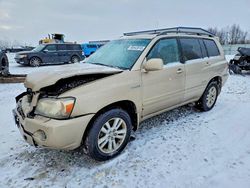 Toyota salvage cars for sale: 2006 Toyota Highlander Hybrid