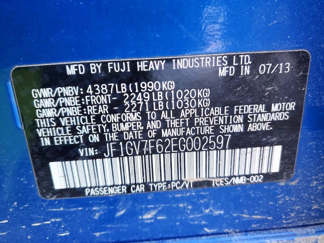 2014 Subaru Impreza wrx