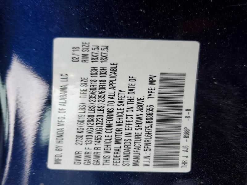 2018 Honda Odyssey exl