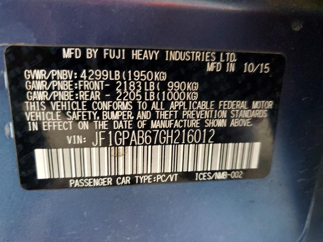 2016 Subaru Impreza Premium