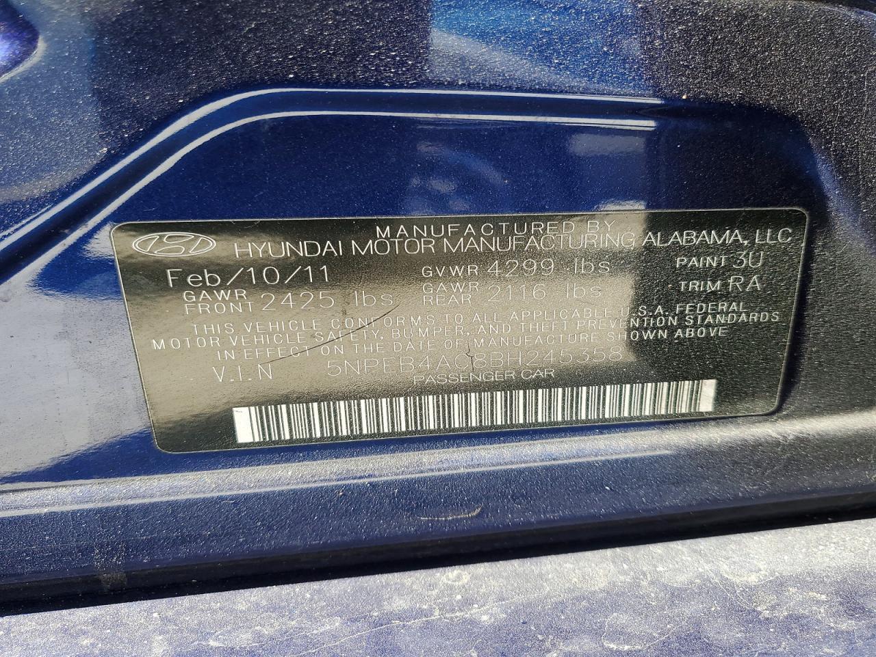 2011 Hyundai Sonata gls
