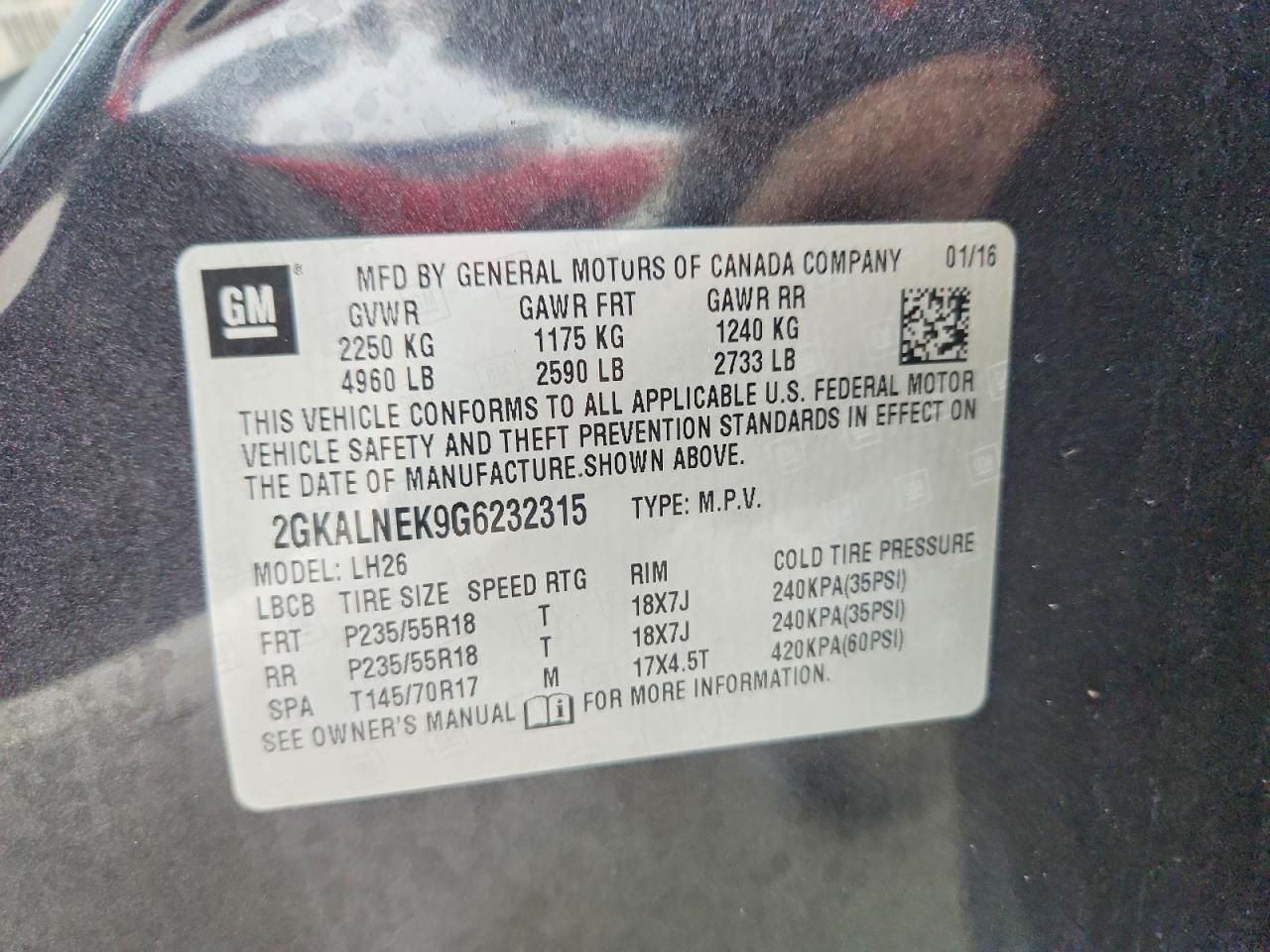 2016 GMC Terrain sle