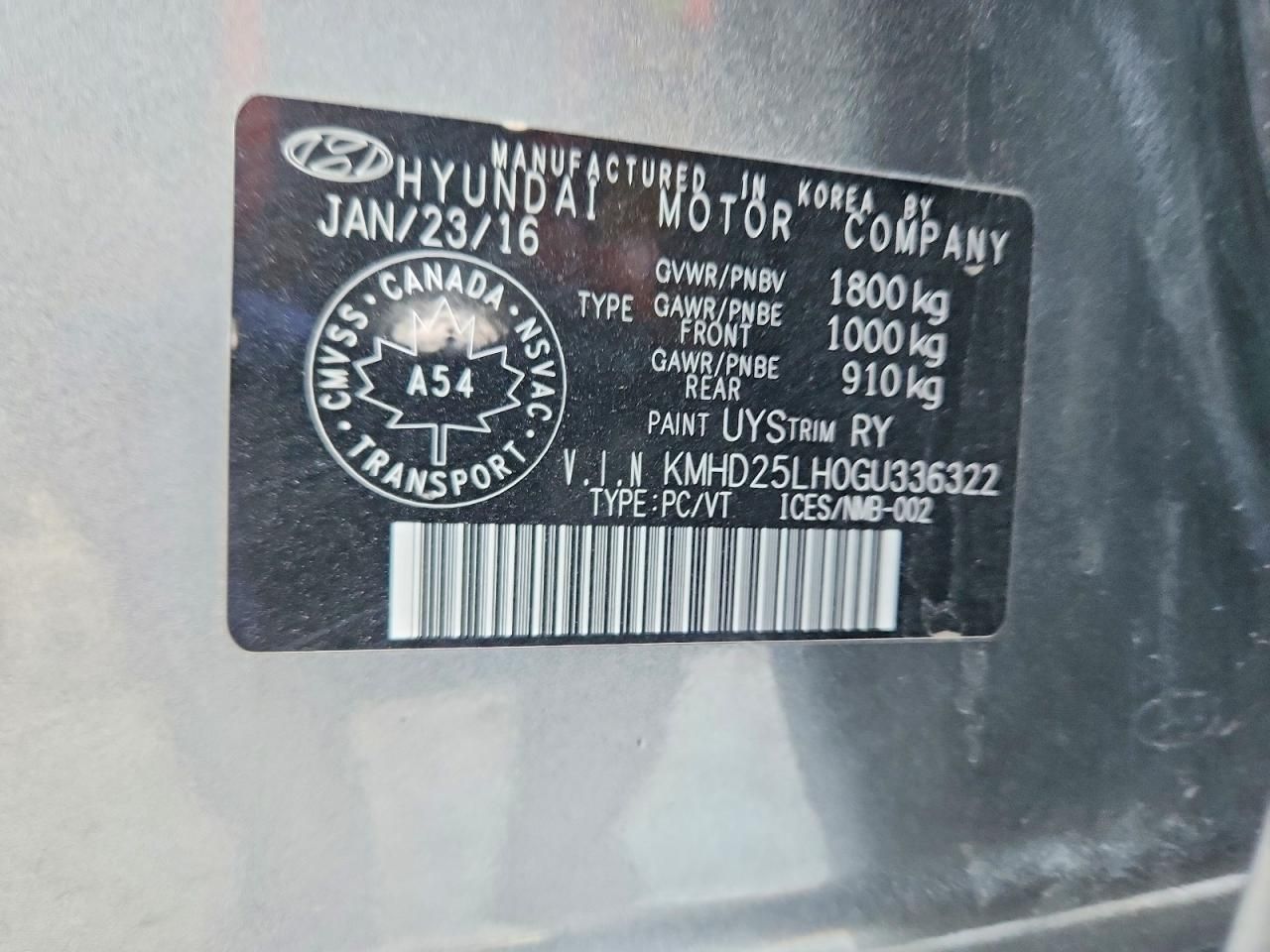 2016 Hyundai Elantra gt