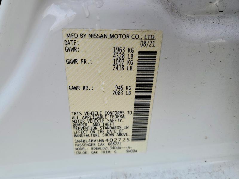 2021 Nissan Altima 2.5 s