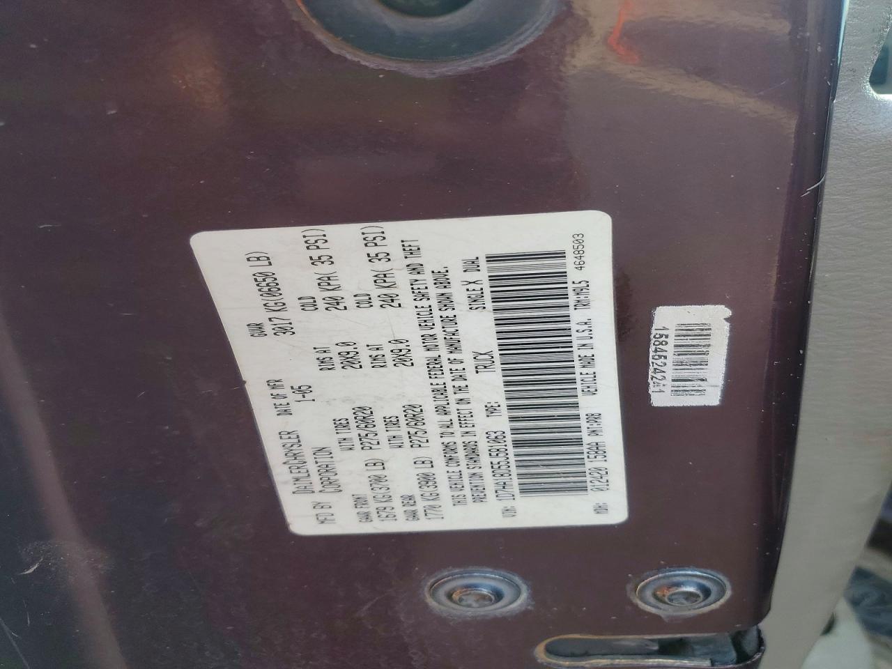 2005 Dodge RAM 1500 ST