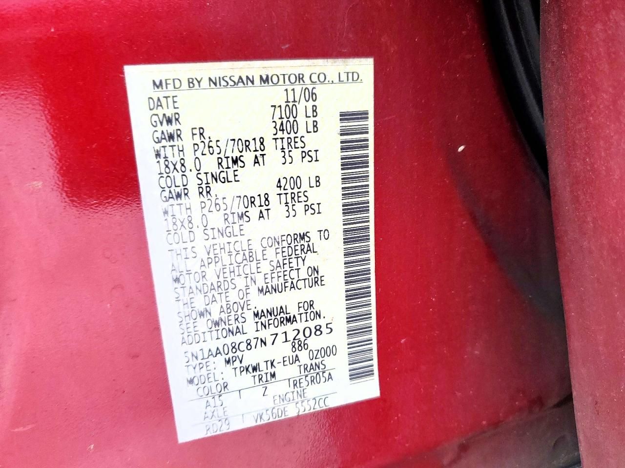 2007 Nissan Armada se