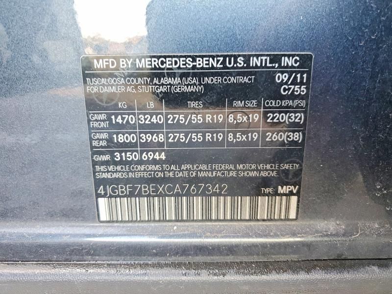 2012 Mercedes-Benz Gl 450 4matic