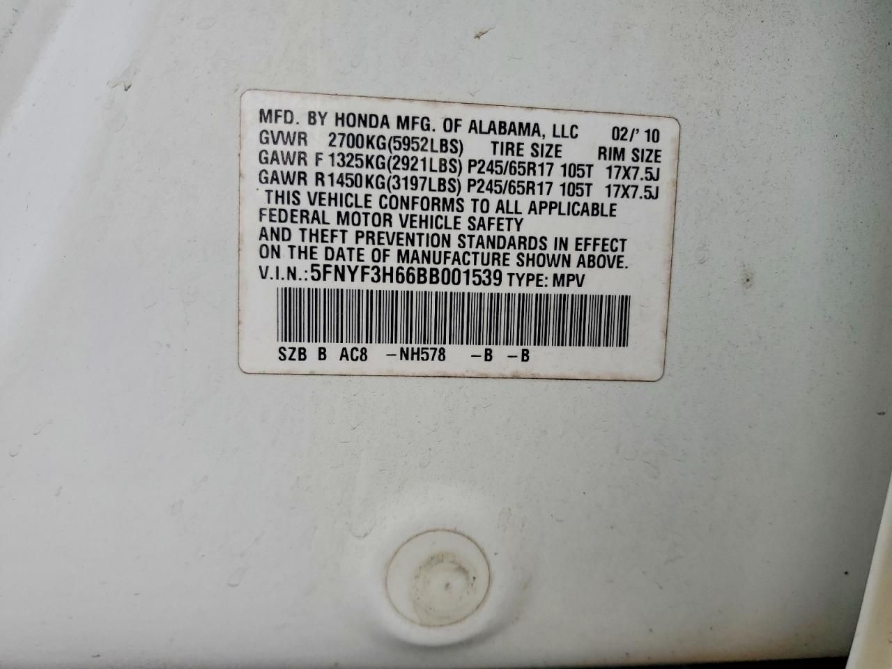 2011 Honda Pilot exl