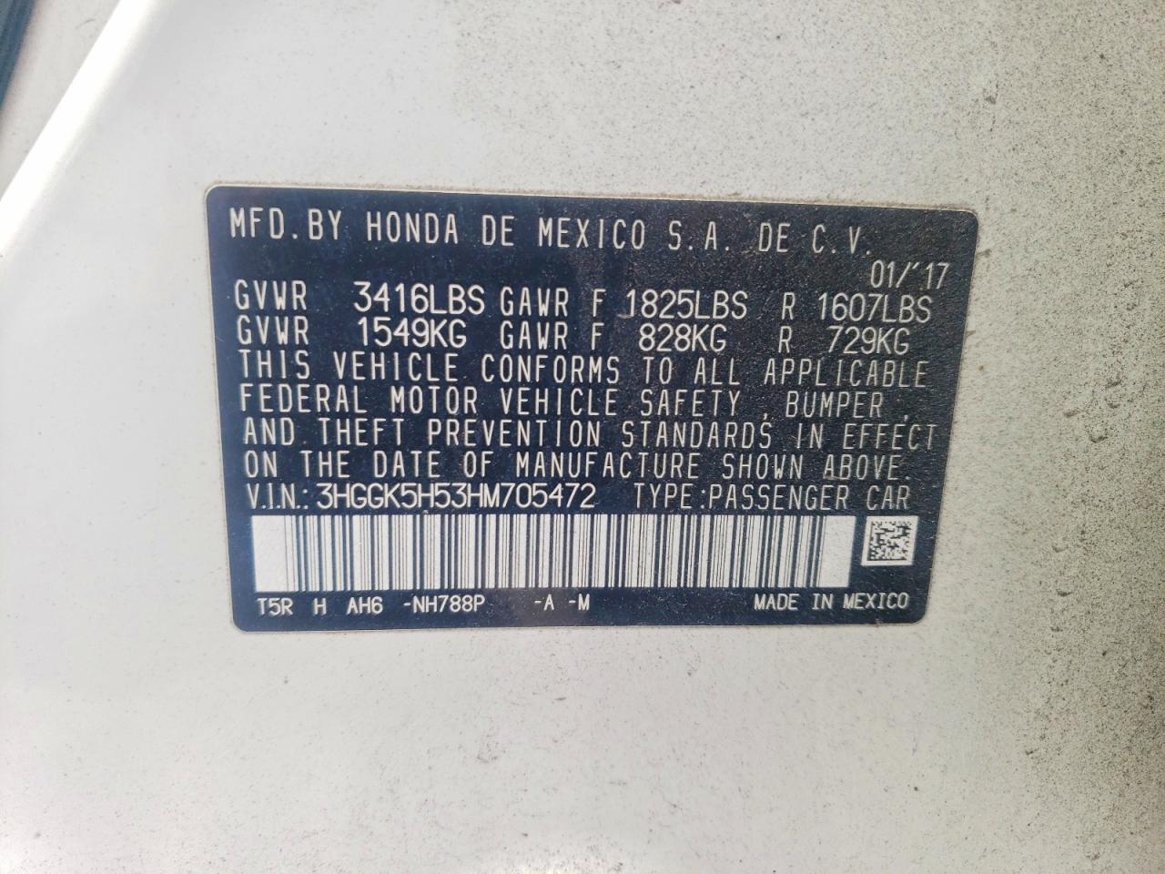 2017 Honda Fit lx