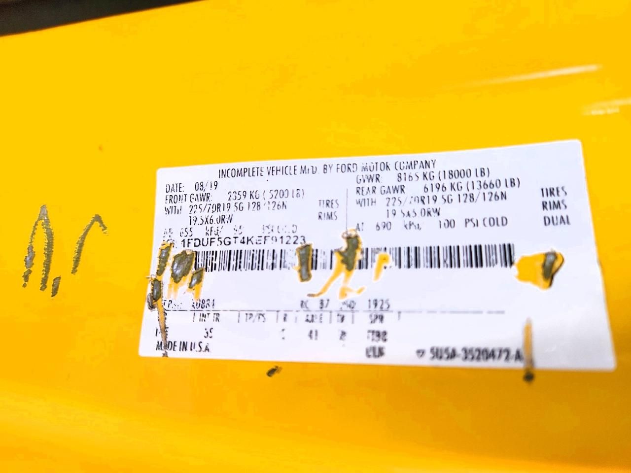 2019 Ford F550 Super Duty