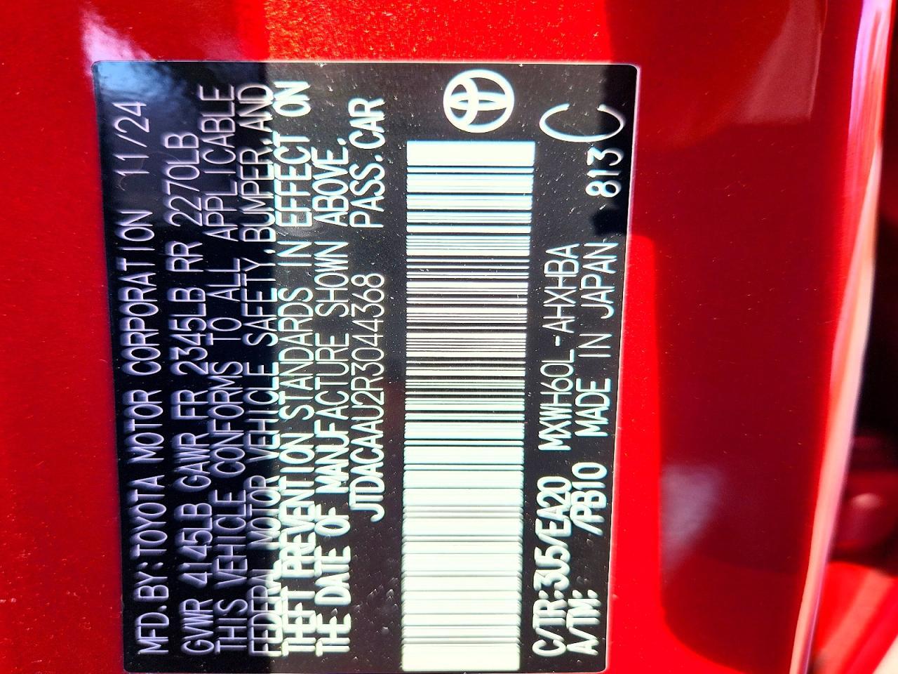 2024 Toyota Prius le