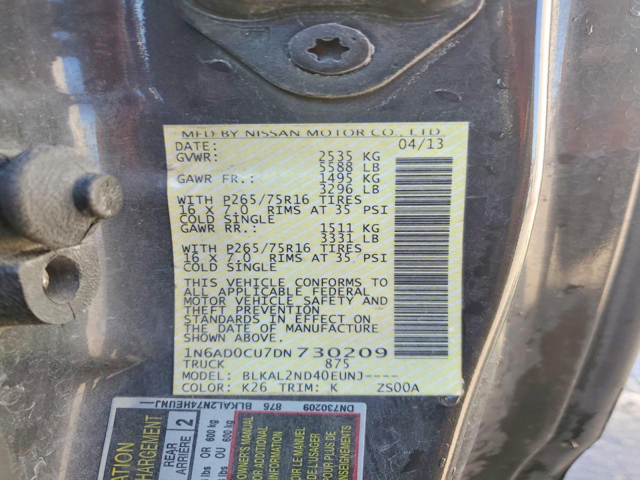 2013 Nissan Frontier SV V6