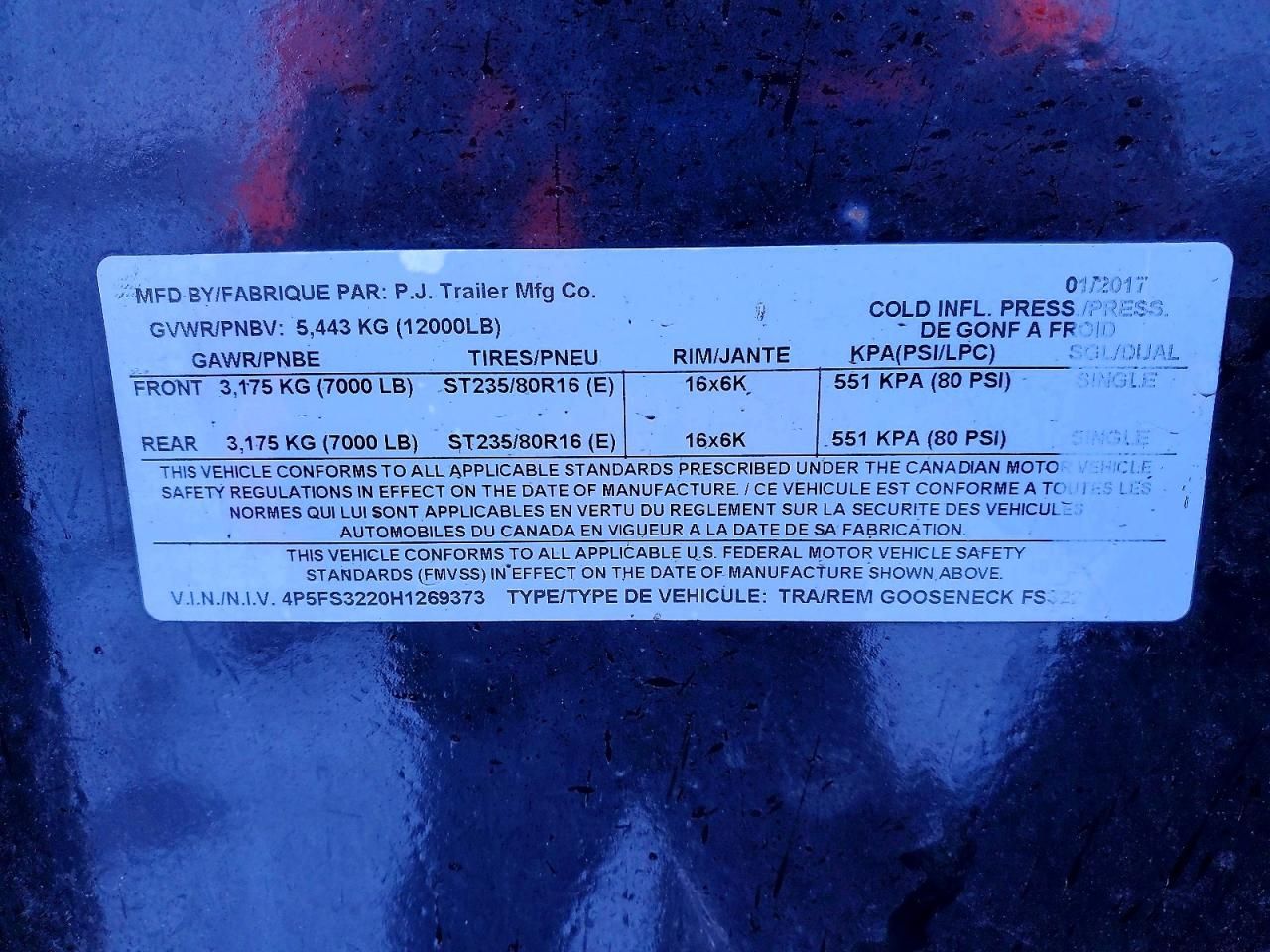 2017 Pjtm 2017 pj Flatbed Trailer