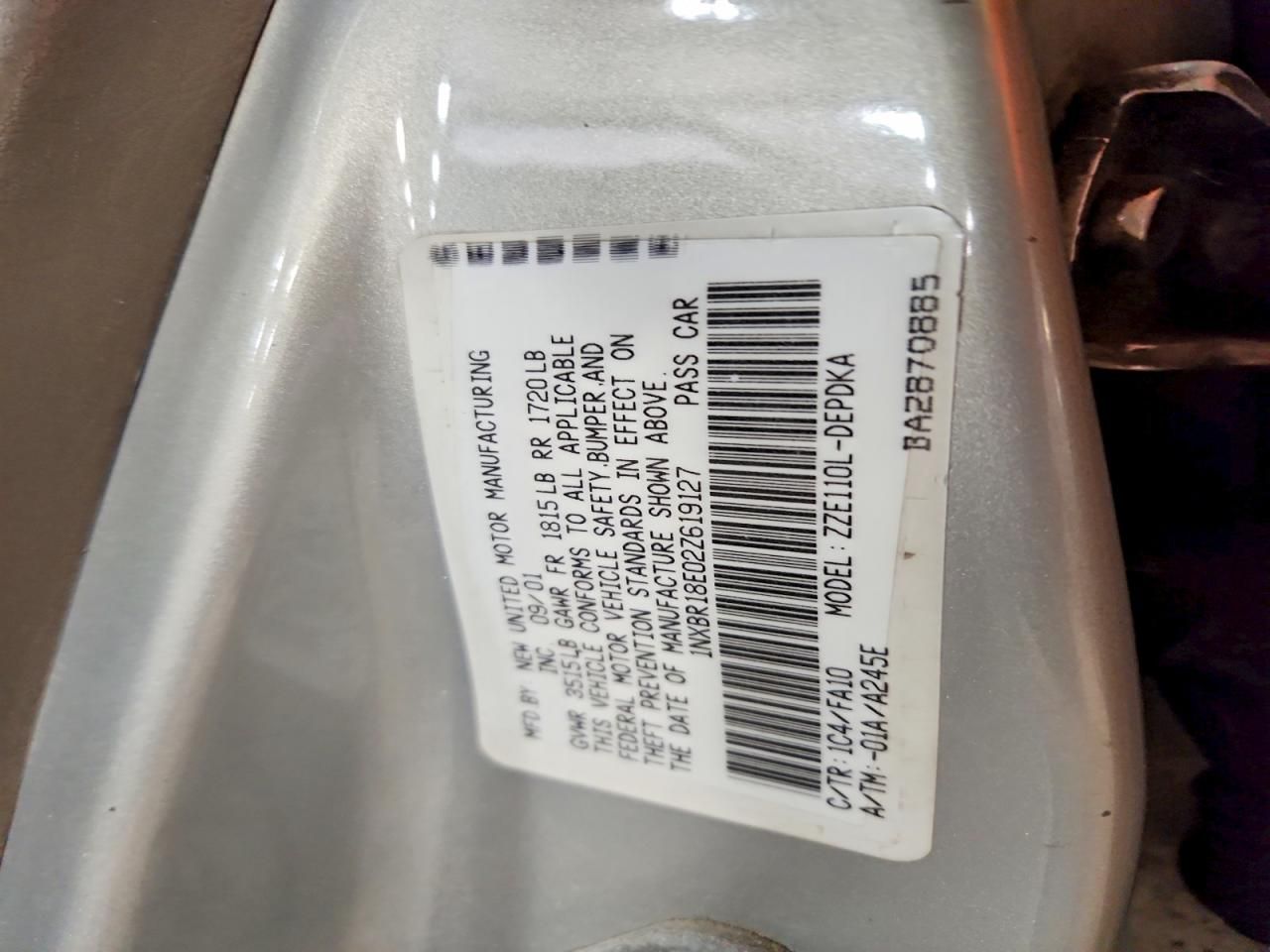 2002 Toyota Corolla ce