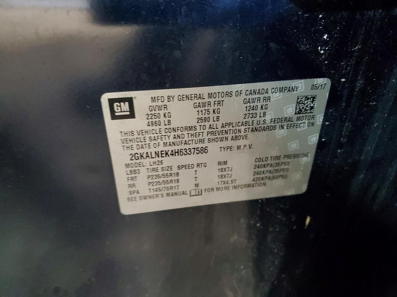 2017 GMC Terrain sle